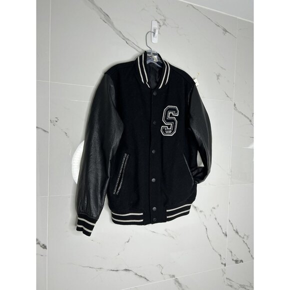 VTG Varsity Jacket Mens Letterman Wool Blend Football Bomber College Warm EUC - Picture 5 of 10